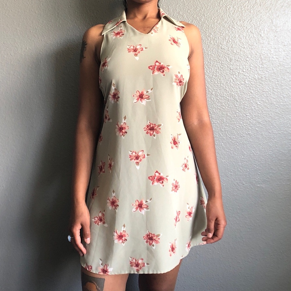 Vintage Floral Sleeveless Dress